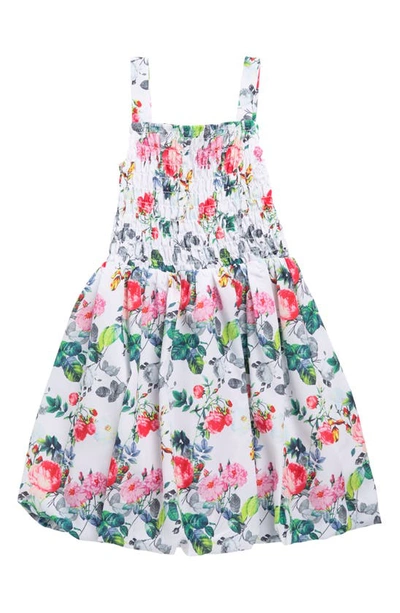 Shop Little Angels Kids' Floral Smocked Dress In Multi Color