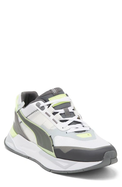 Shop Puma Mirage Sport Heritage Sneaker In  White-fast Yellow