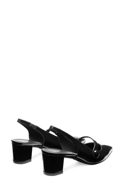 Shop Stuart Weitzman Pointed Toe Slingback Pump In Black