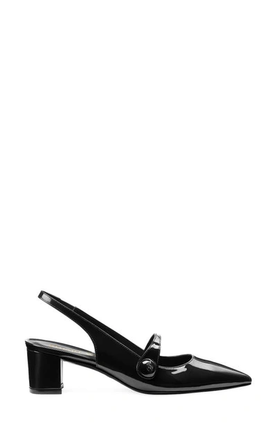 Shop Stuart Weitzman Pointed Toe Slingback Pump In Black