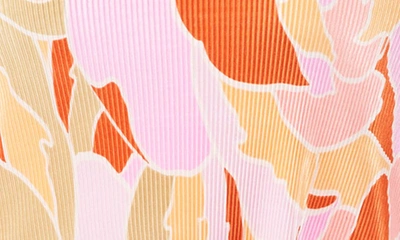 Halogen (r) Abstract Print Plissé Blouse In Canyon Sunset