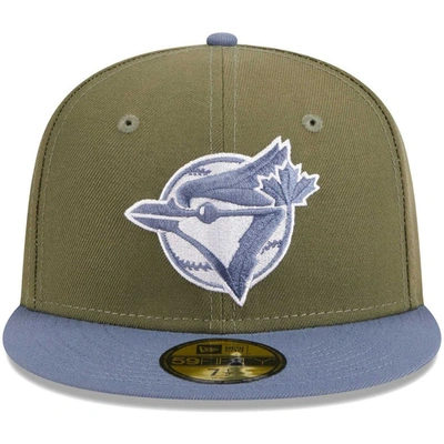 Toronto Blue Jays New Era Custom 59FIFTY Olive Camo Sweatband Fitted Hat, 7 1/4 / Olive Green