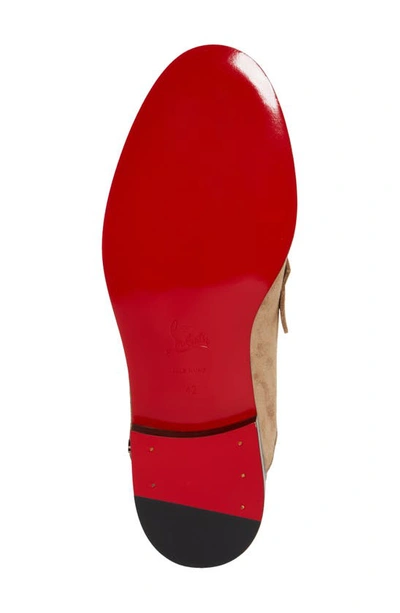 Christian Louboutin Men's Penny No Back Suede Penny Loafers In C941 Roca