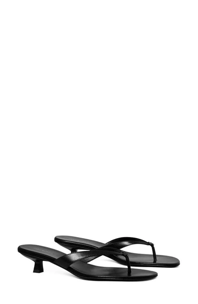 Shop Tory Burch Capri Kitten Heel Sandal In Perfect Black