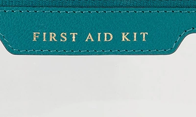 Shop Anya Hindmarch First Aid Kit Recycled Tpu Zip Pouch In Clear/ Viridian