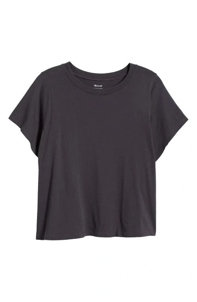 Shop Madewell Bella Cotton Jersey T-shirt In Coal