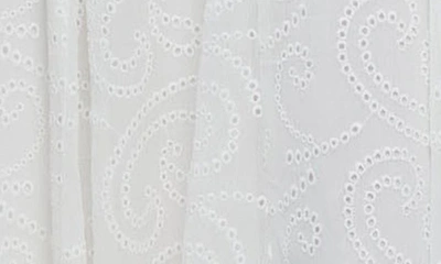 Shop Alice And Olivia Vanna Eyelet Ruffle Sleeve Maxi Dress In White