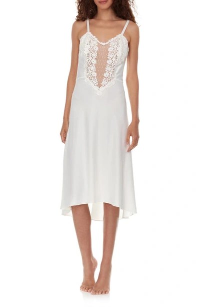 Flora Nikrooz Angelique Charmeuse Nightgown In Ivory
