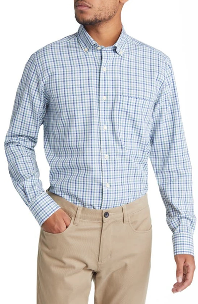 Shop Scott Barber Highlander Check Twill Button-down Shirt In Blue
