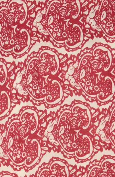 La Fiorentina Paisley Print Square Scarf In Red