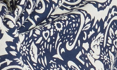 La Fiorentina Paisley Print Square Scarf In Blue