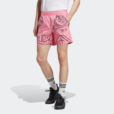 Shop Adidas Originals Men's  Mr. A Collab Swim Shorts In Pink