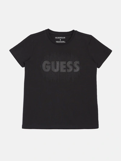 Shop Guess Factory Berrie Logo Tee (7-16) In Black