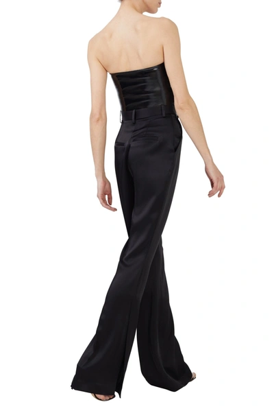 Shop Lapointe Faux Patent Leather Tube Top In Black