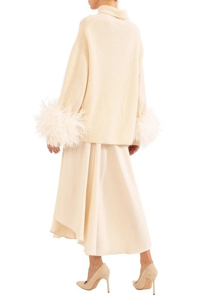 Lapointe Feather Cuffs In Cream
