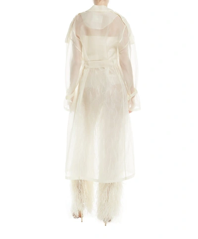 Lapointe Organza Trench In Cream