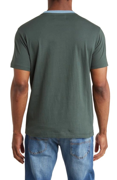 Original Penguin Colorblock Crew T-shirt In Deep Forest