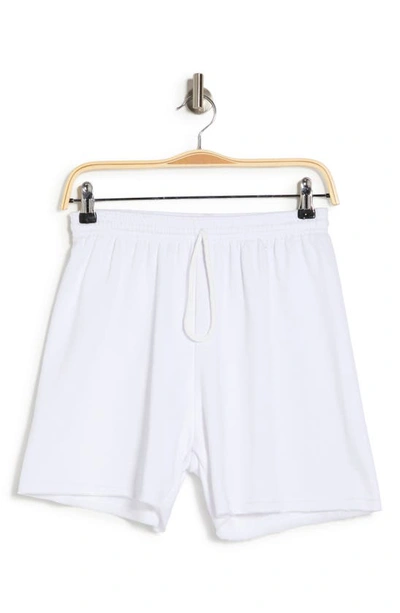 Shop Bella+canvas Cutoff Sweat Shorts In White