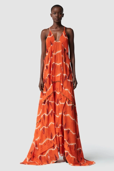 Shop Altuzarra 'athena' Dress In Pumpkin