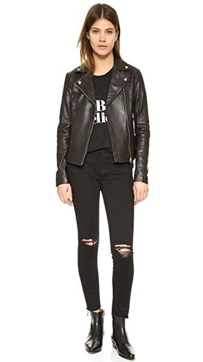 Shop Mackage Yoana Leather Jacket In Black
