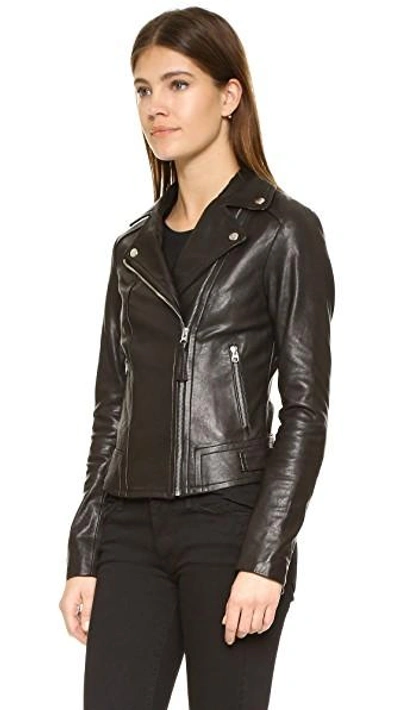 Shop Mackage Yoana Leather Jacket In Black