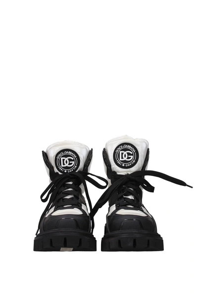 Shop Dolce & Gabbana Ankle Boots Nylon White Black