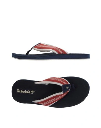 Timberland Toe Strap Sandals In Red