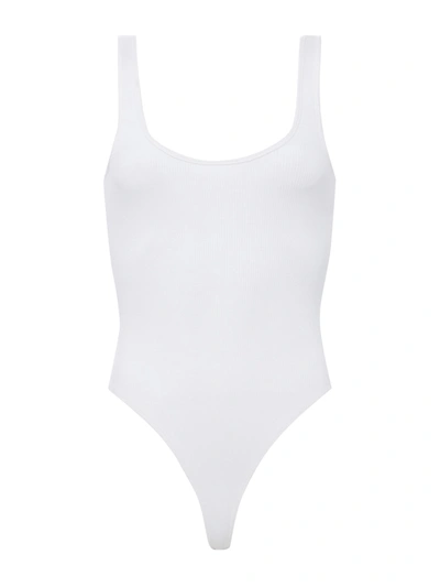 Shop L Agence Nica Scoopneck Bodysuit In White