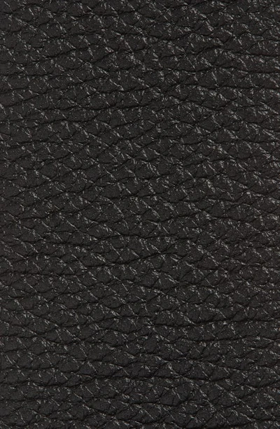 Shop Burberry Monogram Buckle Leather Belt In Black/ Gold