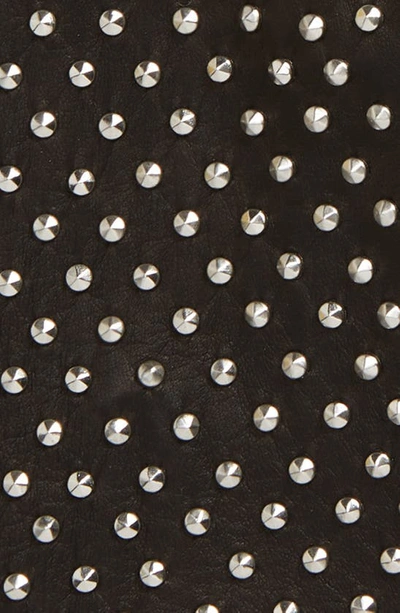 Seymoure Kelly Studded Leather Gloves In Black