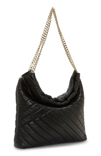 Shop Vince Camuto Pehri Quilted Leather Shoulder Bag In Black