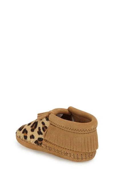 Minnetonka Riley Bootie In Brown Calf Hair
