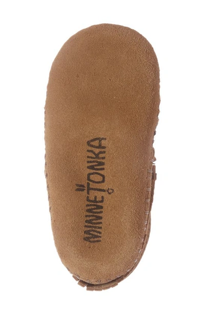 Minnetonka Riley Bootie In Brown Calf Hair