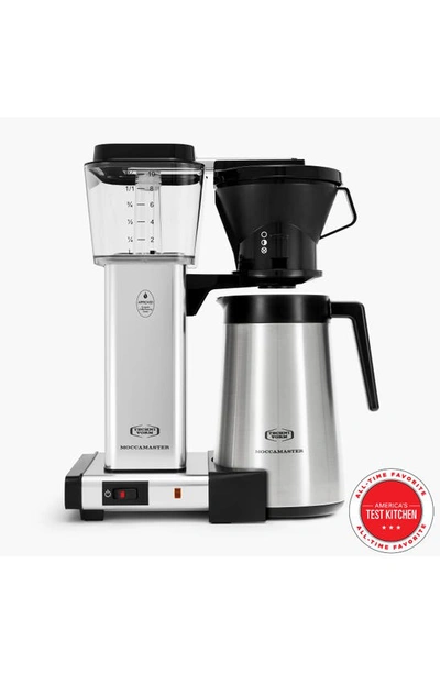 Shop Moccamaster Kbt Thermal Coffee Brewer In Polished Silver