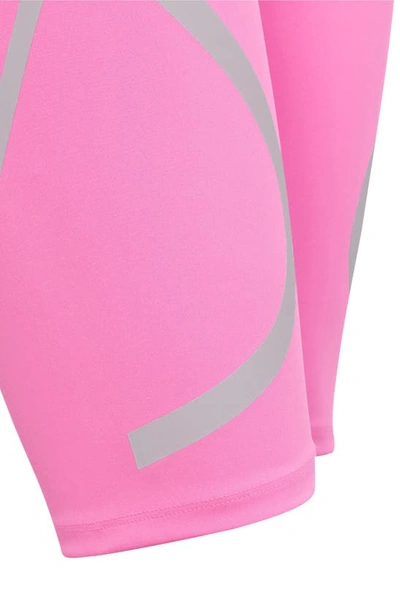 Adidas By Stella Mccartney Truepace High Waist Stretch Recycled Polyester Bike Shorts In Screaming Pink