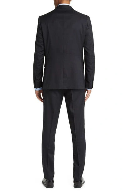 Shop Ted Baker Robbie Extra Slim Fit Check Wool Suit In Black