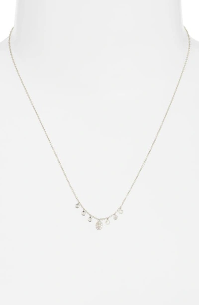 Shop Meira T Diamond Charm & Pendant Necklace In White