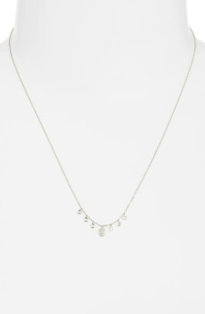 Meira T Women's 14k-white-gold & .16 Tcw Diamond Disc Necklace In White