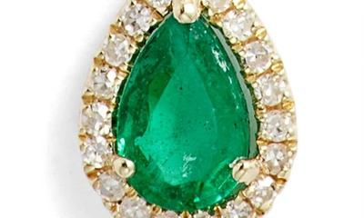 Shop Meira T Diamond & Emerald Pendant Necklace In Yellow