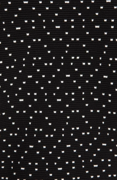 Shop Emporio Armani Polka Dot Asymmetrical Jacket In Black/ White