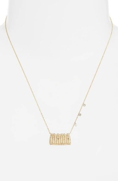 Shop Meira T Mama Diamond Pendant Necklace In Yellow