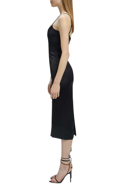 Shop Bardot Marlo Corset Midi Dress In Black