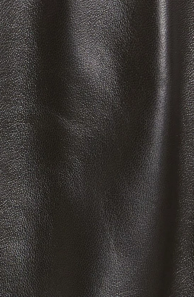 Shop Alexander Mcqueen Peplum Lambskin Leather Moto Jacket In Black