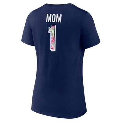 Profile Navy Boston Red Sox Mother's Day Plus Size Best Mom Ever V-neck T- shirt