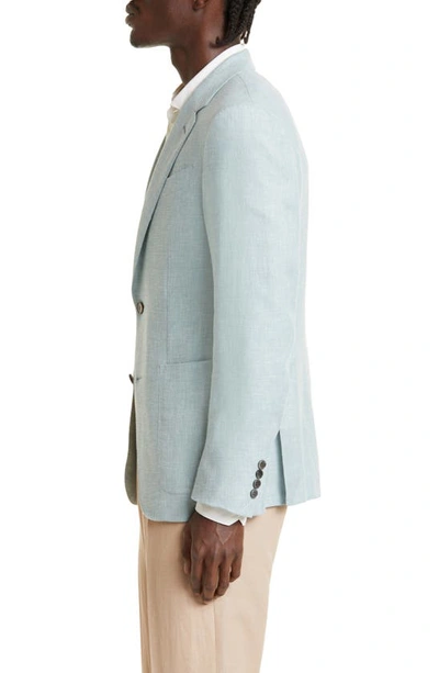 Shop Zegna Fairway Crossover Linen & Wool Blend Sport Coat In Seafoam Blue