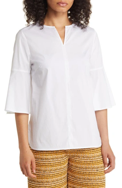Shop Misook Bell Sleeve Blouse In White