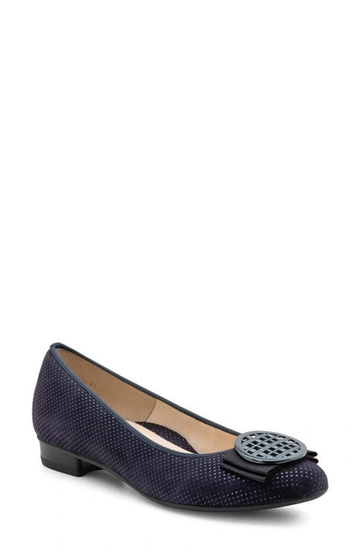 Shop Ara Bambi Flat In Dark Blue Puntikid