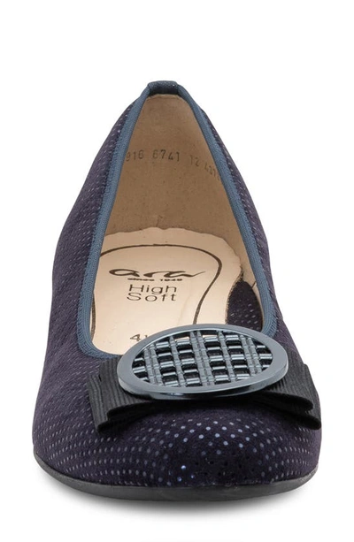 Shop Ara Bambi Flat In Dark Blue Puntikid