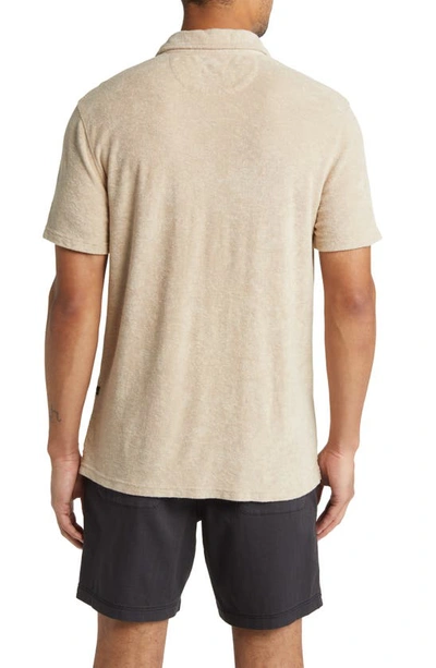 Rails Rhen Terry Cloth Polo In Chickpea