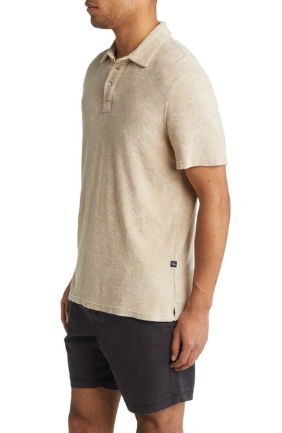 Rails Rhen Terry Cloth Polo In Chickpea